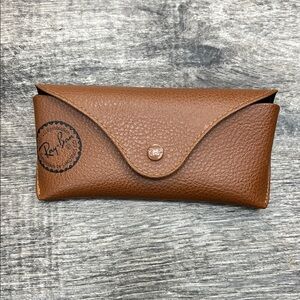 Ray-Ban Tan Leather Eyewear Case